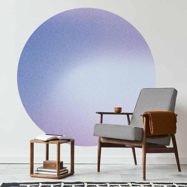 Papier Peint rond - Heather mist – delicate gradient consisting of many shades of purple