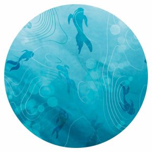 Papier Peint rond - Japanese pond