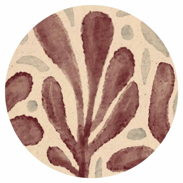 Papier Peint rond - Leaves and spots – large vibrant shapes inspired by Matisse