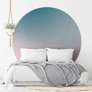 Papier Peint rond - Nostalgic gradient – gradient composition in muted colours