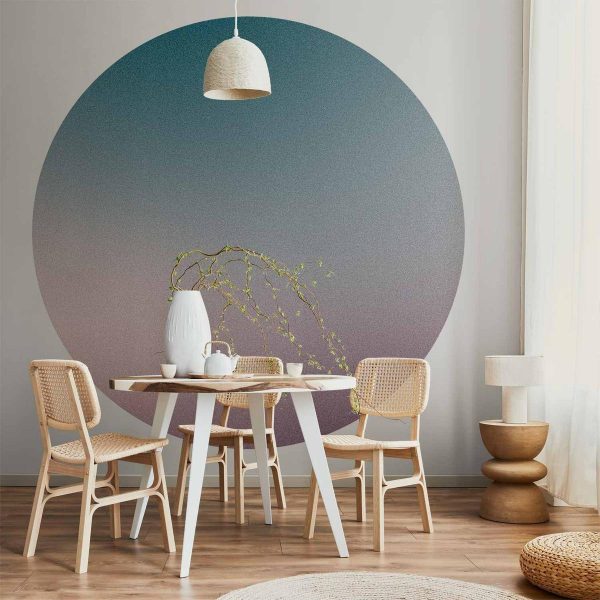 Papier Peint rond - Nostalgic gradient – gradient composition in muted colours