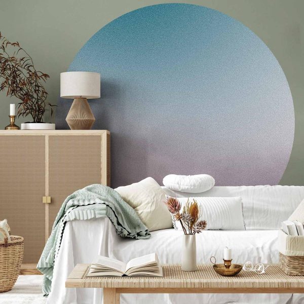 Papier Peint rond - Nostalgic gradient – gradient composition in muted colours Papier Peint rond - Nostalgic gradient – gradient composition in muted colours