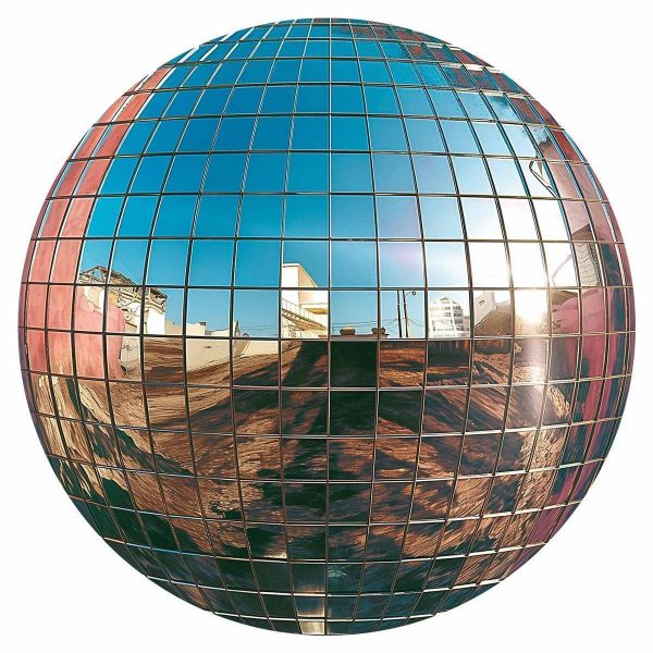 Papier Peint rond - Platinum disco ball