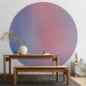 Papier Peint rond - Rainbow gradient - a delicate multicoloured gradient reminiscent of mist