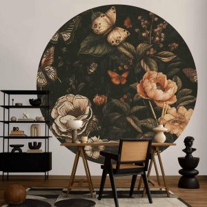 Papier Peint rond - Rustic garden