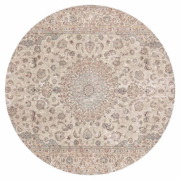 Papier Peint rond - Sand carpet - worn Persian carpet with rich decorative motifs
