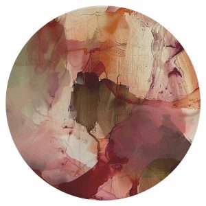 Papier Peint rond - Spring composition – transparencies and forms in watercolor style