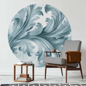 Papier Peint rond - Stone ornament in baroque style