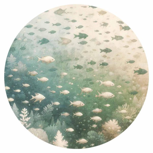 Papier Peint rond - The marine world