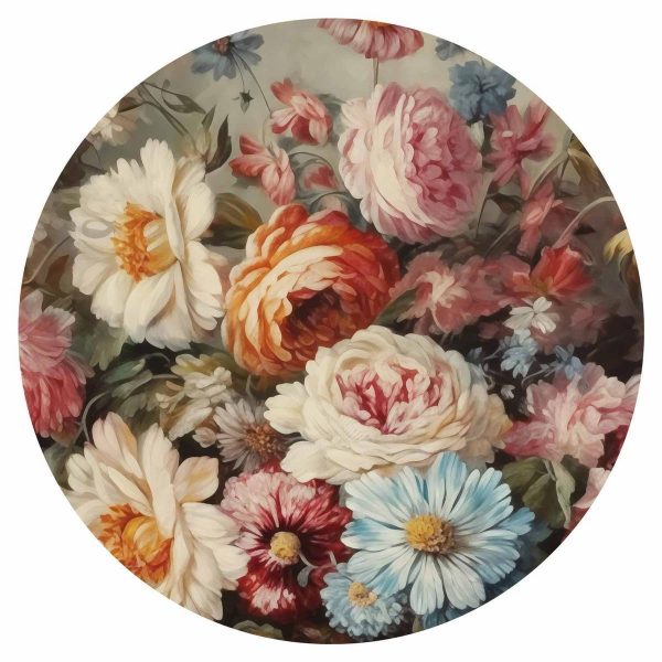 Papier Peint rond - The scent of garden flowers