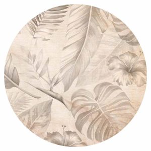 Papier Peint rond - Tropics in sepia