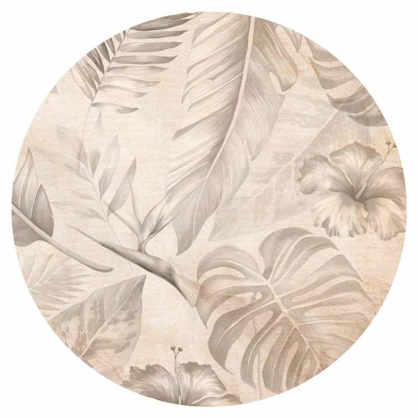 Papier Peint rond - Tropics in sepia