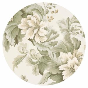 Papier Peint rond - Vintage flowers in bright colours