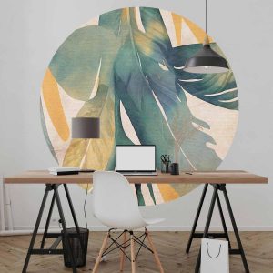 Papier Peint rond - Watercolour tropics