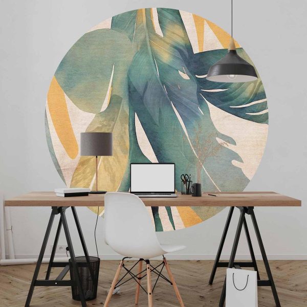 Papier Peint rond - Watercolour tropics