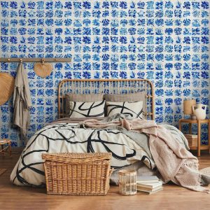 Papier peint - Azulejos tiles – traditional Portuguese ceramic tiles