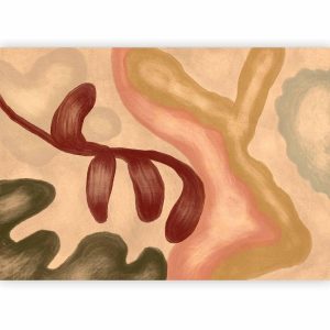 Papier peint - Colorful shapes – worn-out figures in lime wash technique