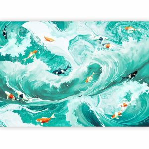 Papier peint - Fish and waves