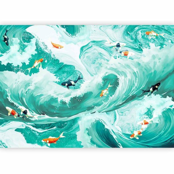Papier peint - Fish and waves