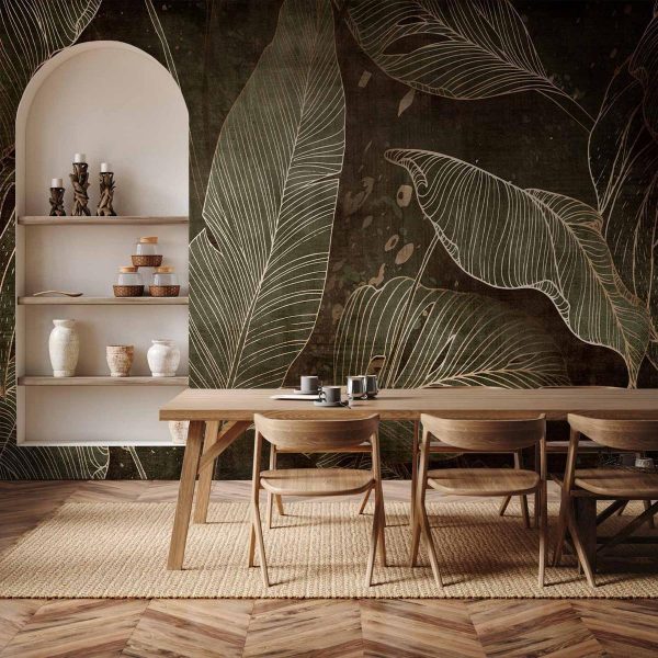 Papier peint - In a labyrinth of leaves