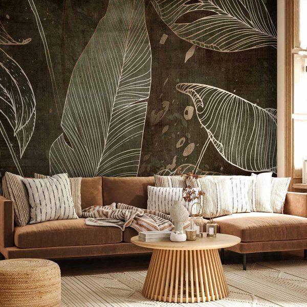 Papier peint - In a labyrinth of leaves Papier peint - In a labyrinth of leaves