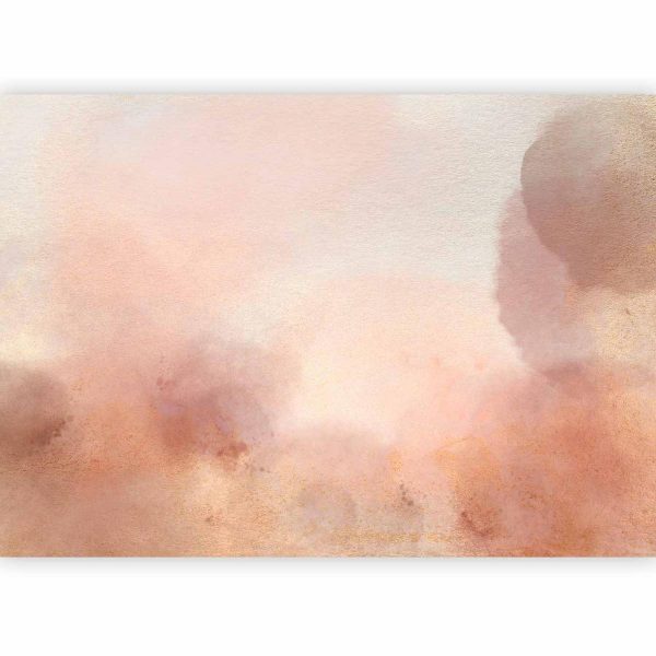 Papier peint - In pink clouds – soft textures in peach-pink hues