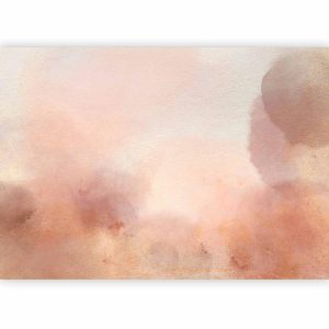 Papier peint - In pink clouds – soft textures in peach-pink hues