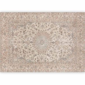 Papier peint - Sand carpet - worn Persian carpet with rich decorative motifs