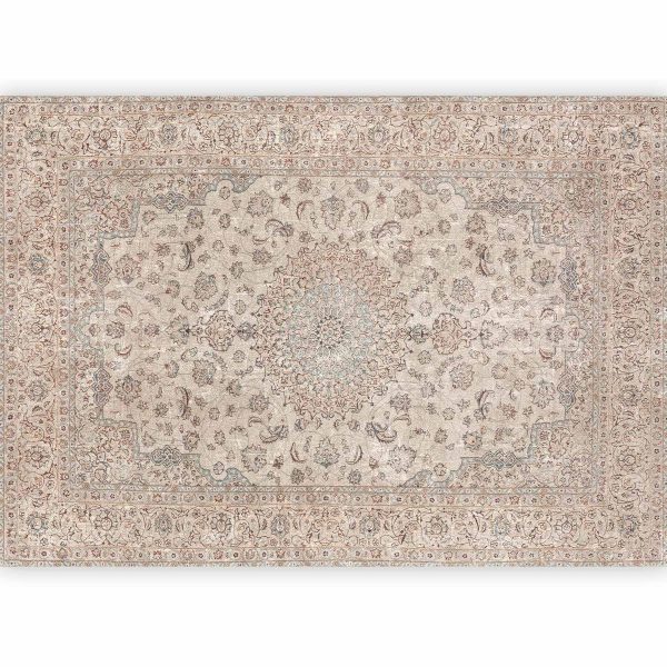 Papier peint - Sand carpet - worn Persian carpet with rich decorative motifs