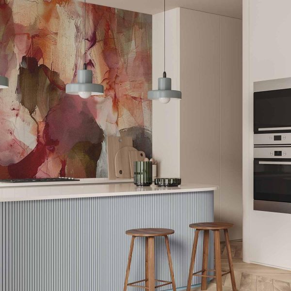 Papier peint - Spring composition – transparencies and forms in watercolor style