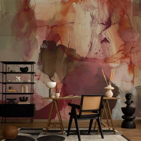 Papier peint - Spring composition – transparencies and forms in watercolor style