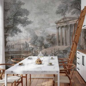 Papier peint - Temple on a hill - Greek architecture in subdued colours