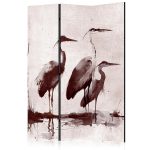 Paravent - Herons painted with ink