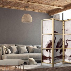 Paravent japonais - Herons painted with ink