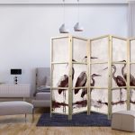 Paravent japonais - Herons painted with ink