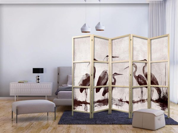 Paravent japonais - Herons painted with ink Paravent japonais - Herons painted with ink