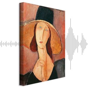 Tableau - Amedeo Modigliani – Portrait of Jeanne Hebuterne in a Large Hat