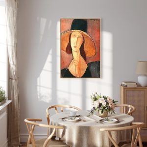 Tableau - Amedeo Modigliani – Portrait of Jeanne Hebuterne in a Large Hat