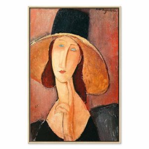 Tableau - Amedeo Modigliani – Portrait of Jeanne Hebuterne in a Large Hat