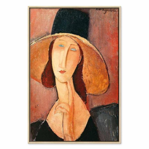Tableau - Amedeo Modigliani – Portrait of Jeanne Hebuterne in a Large Hat