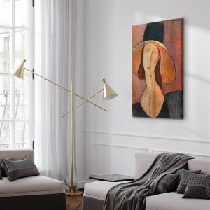 Tableau - Amedeo Modigliani – Portrait of Jeanne Hebuterne in a Large Hat