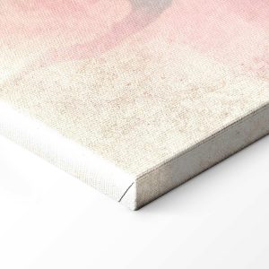 Tableau - Birds by the lake - herons painted in watercolour in delicate grey and pink colours