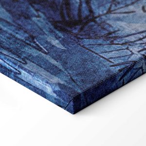 Tableau - Blue Bay - Italian landscape of Lake Como painted with blue ink