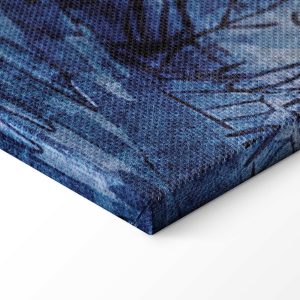 Tableau - Blue Bay - Italian landscape of Lake Como painted with blue ink