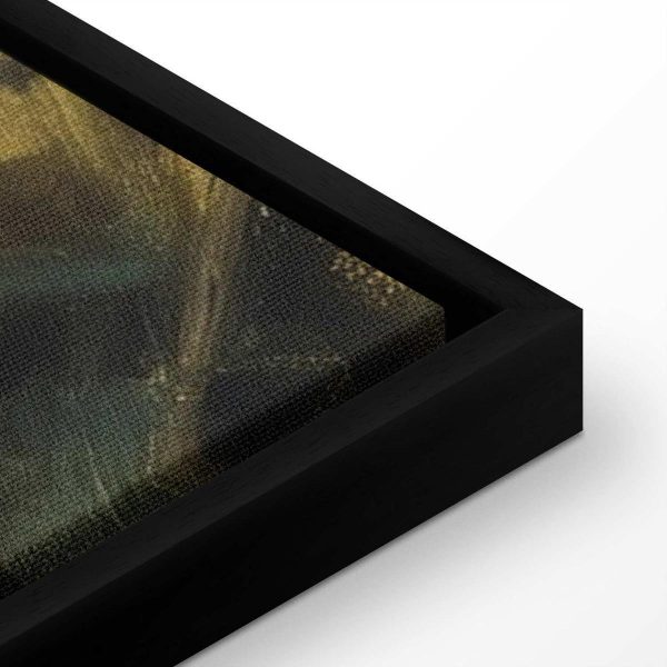 Tableau - Boat crossing - painting of two women sailing a boat on a river