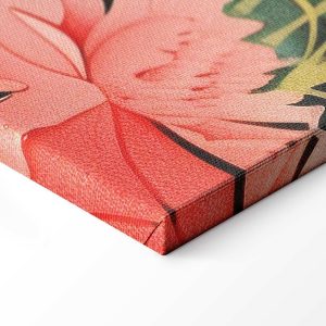 Tableau - By an Asian pond - an illustration in the style of a Japanese engraving, depicting a heron