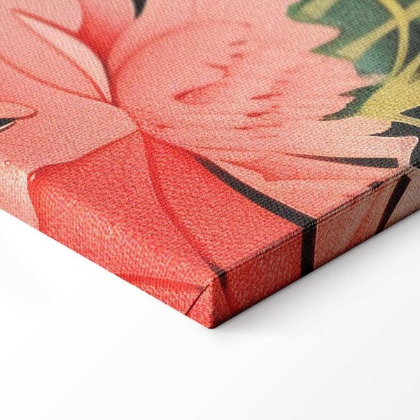 Tableau - By an Asian pond - an illustration in the style of a Japanese engraving, depicting a heron