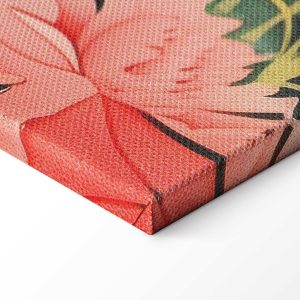 Tableau - By an Asian pond - an illustration in the style of a Japanese engraving, depicting a heron