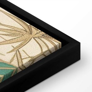 Tableau - By an Asian pond - an illustration in the style of a Japanese engraving, depicting a heron