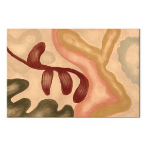 Tableau - Colorful shapes – worn-out figures in lime wash technique